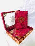 MEHROON ACRYLIC GLASS QURAN BOX & QURAN SHAREEF