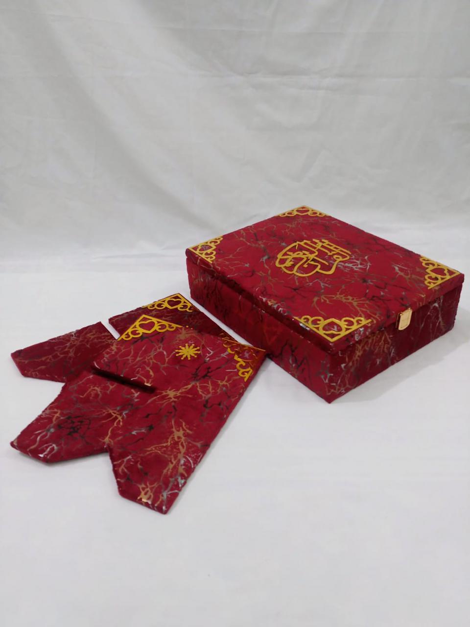 MEHROON TURKISH TEXTURE QURAN BOX