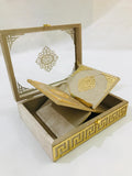 FONT ACRYLIC GLASS QURAN BOX & QURAN SAHREEF