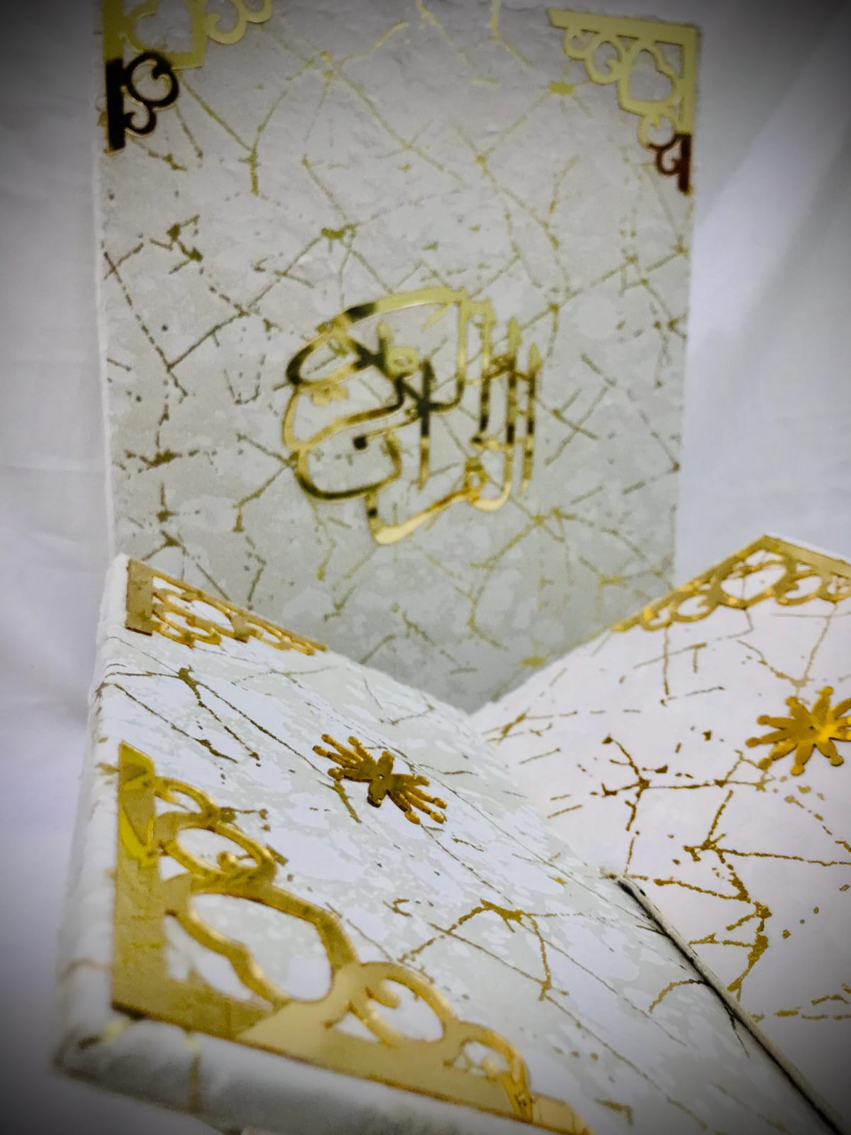 WHITE TURKISH TEXTURE QURAN BOX