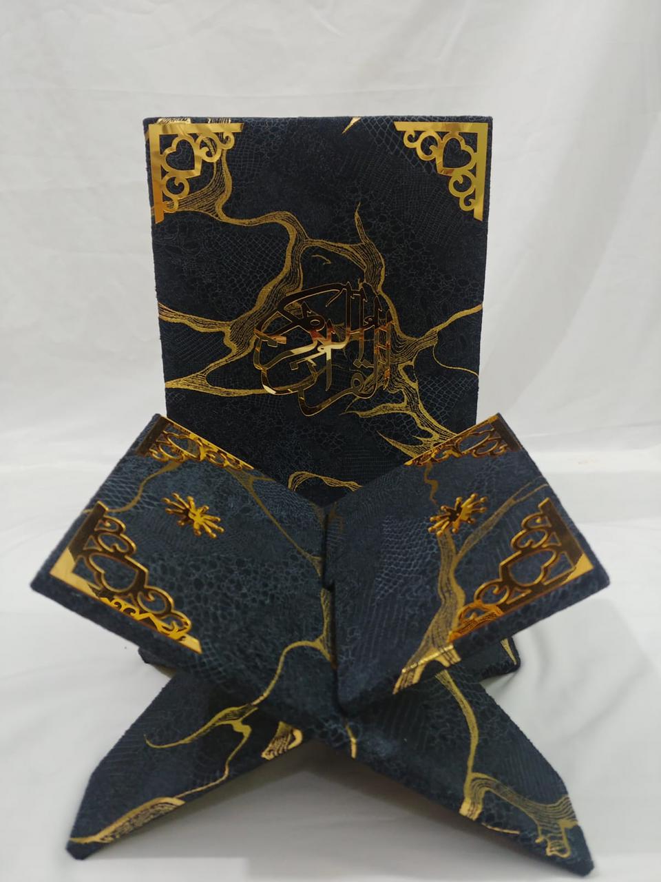 BLACK TURKISH TEXTURE QURAN BOX