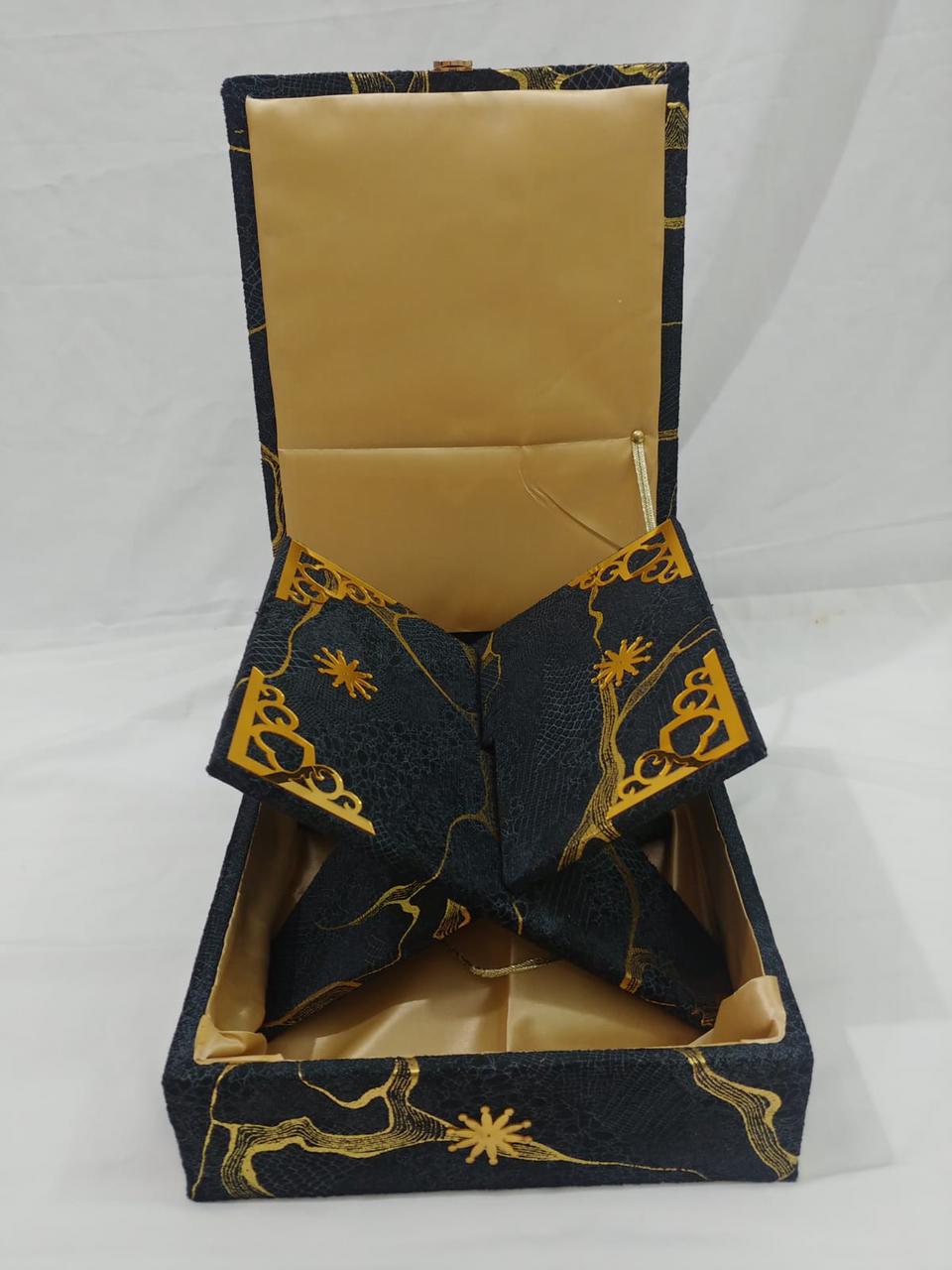 BLACK TURKISH TEXTURE QURAN BOX