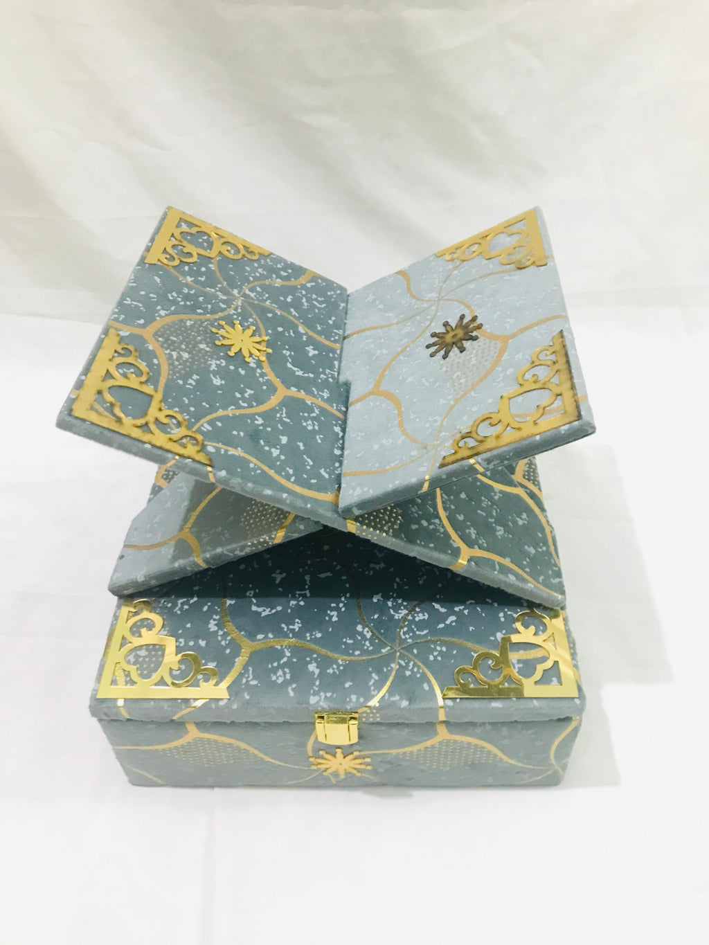 GRAY TURKISH TEXTURE QURAN BOX