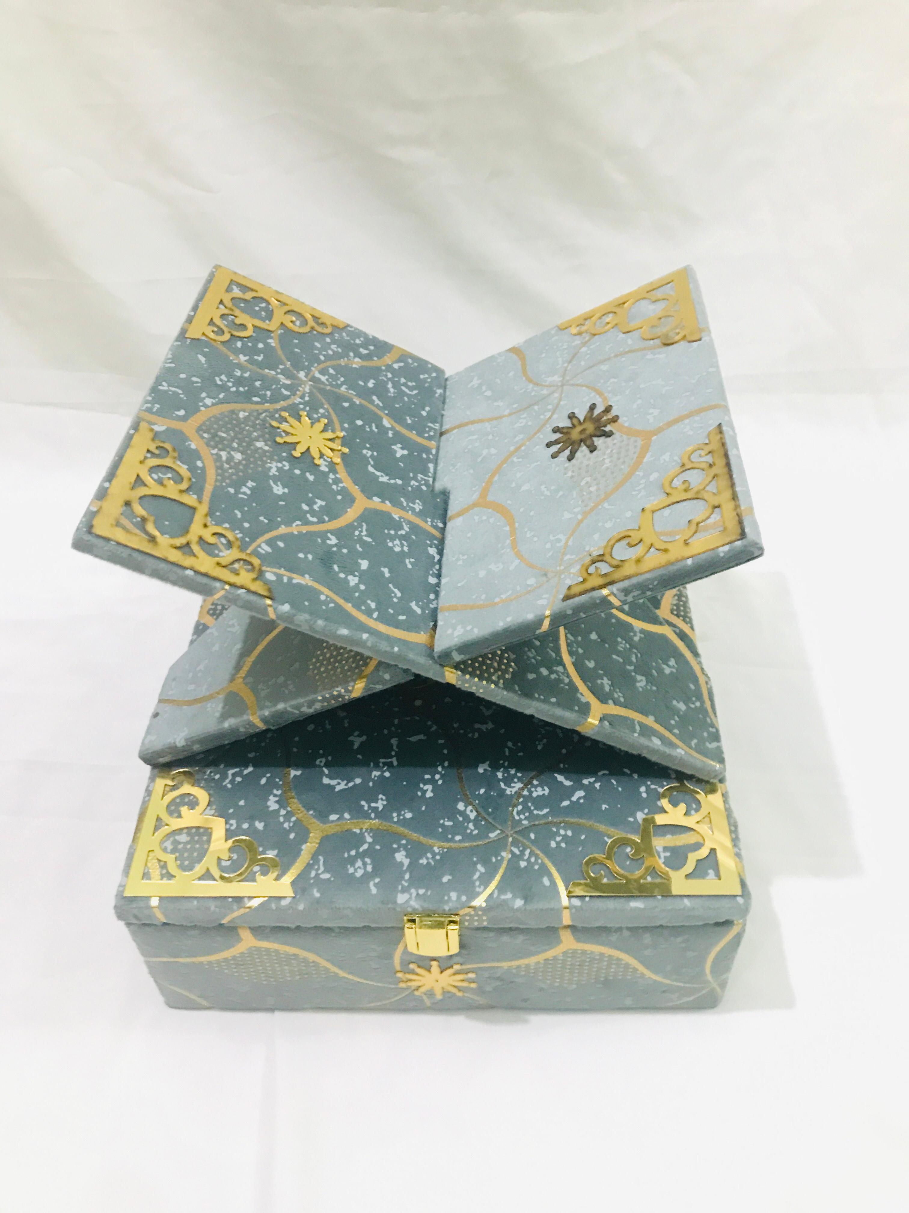 GRAY TURKISH TEXTURE QURAN BOX