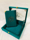 EMERALD GREEN ACRYLIC GLASS QURAN BOX & QURAN SHAREEF