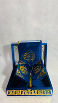 BLUE ACRYLIC GLASS QURAN BOX & QURAN SHAREEF